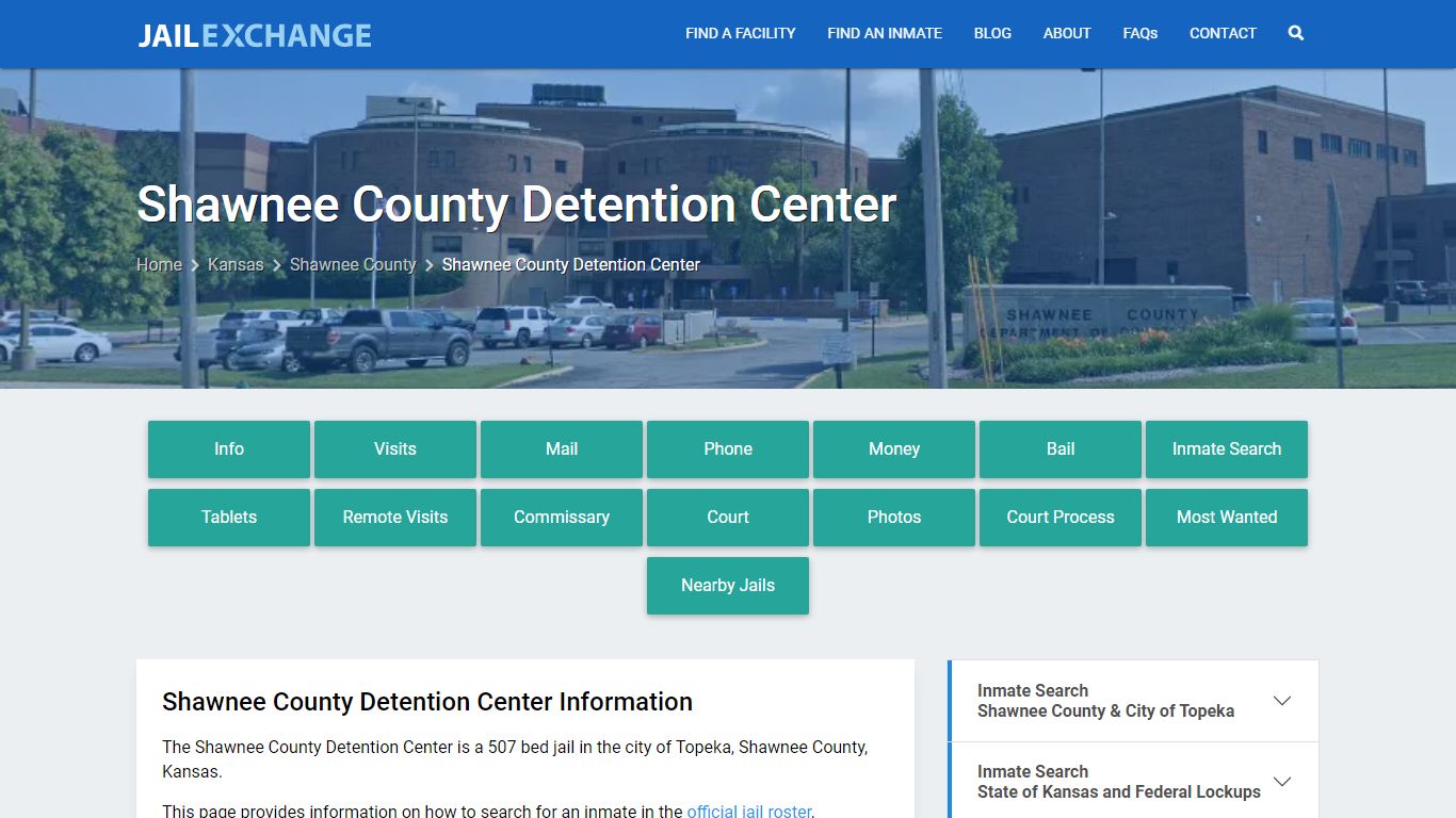 Shawnee County Detention Center, KS Inmate Search, Information